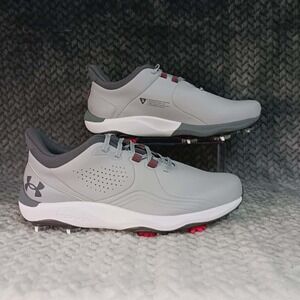 Under Armour HOVR Drive Golf Shoes Sneakers 3026918-102 Spiked Gray Men Size 9.5